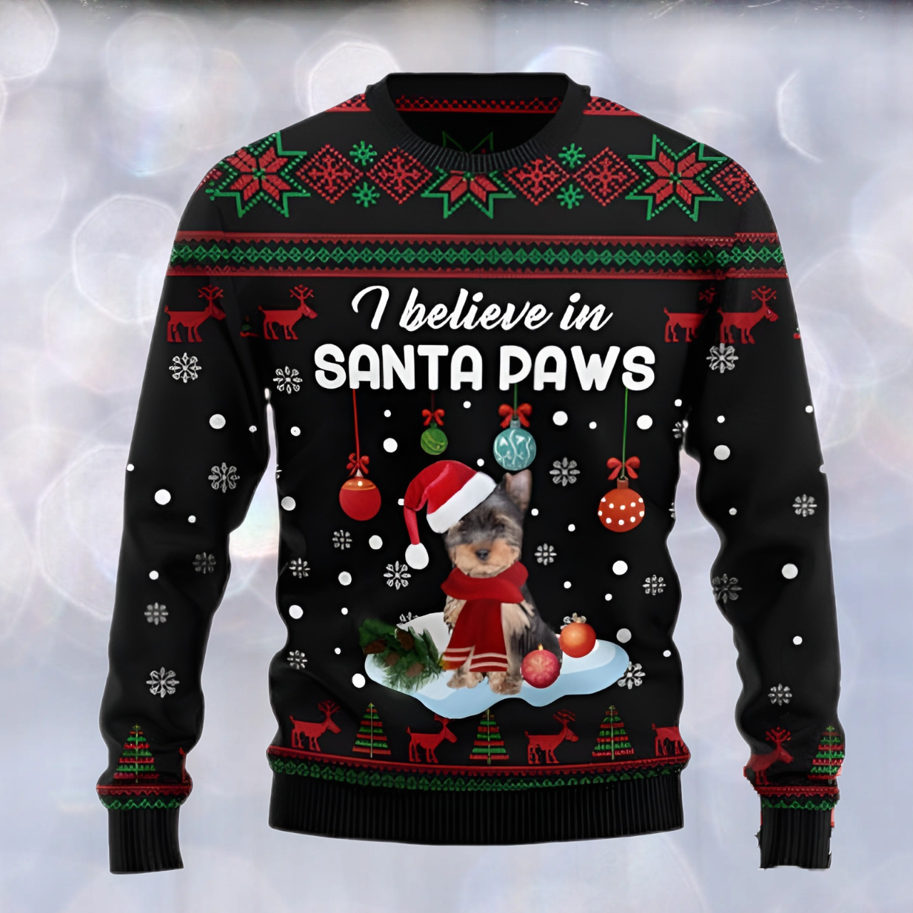 Dog Santa Paw Ugly Christmas Sweater For Men & Women Christmas Gift Sweater US3009 - WeCustomit