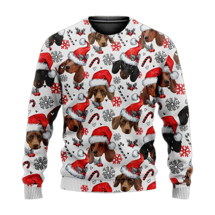 Dachshunds Xmas Ugly Christmas Sweater For Men & Women Christmas Gift Sweater US3254 - WeCustomit