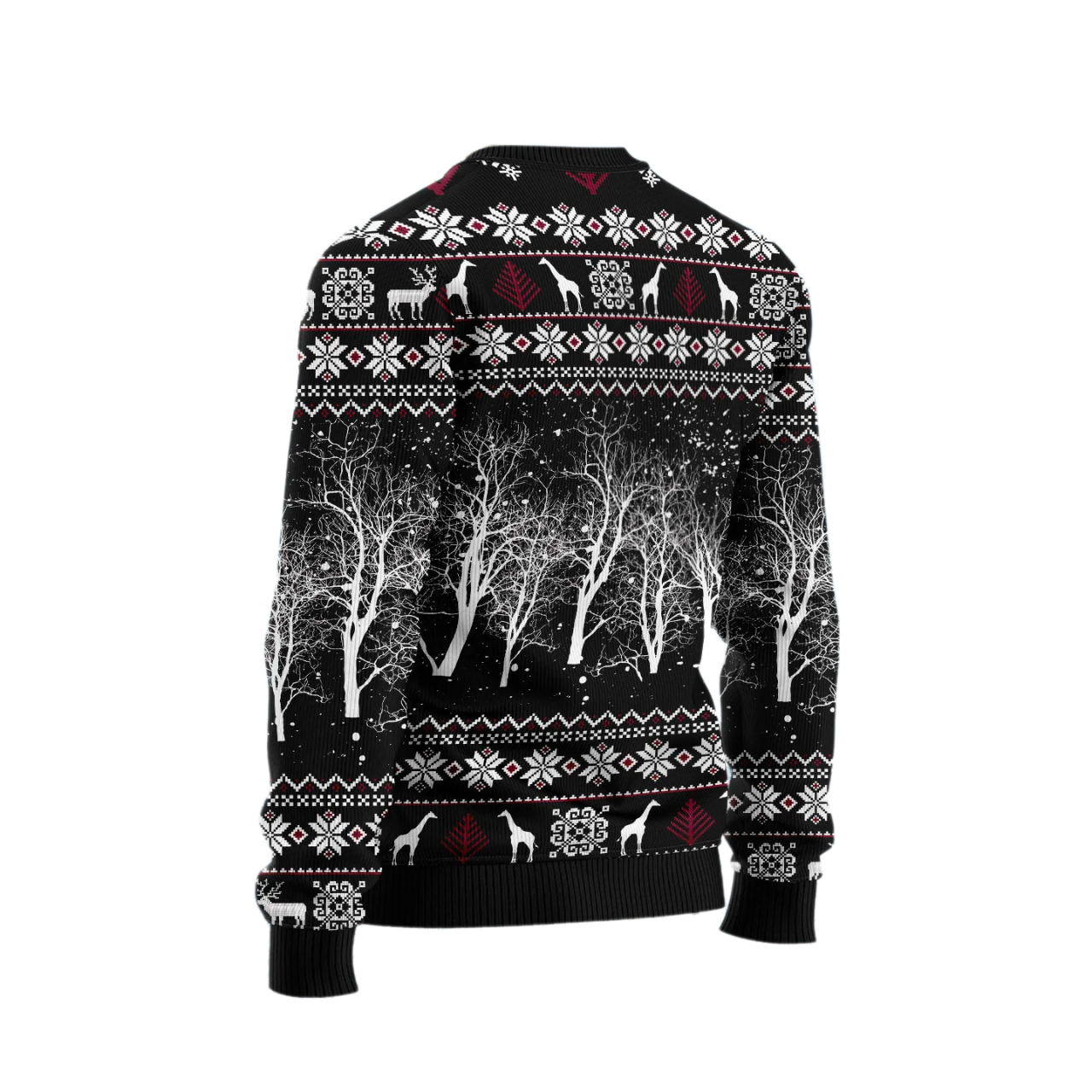 Giraffe and Santa Ugly Christmas Sweater For Men & Women Christmas Gift Sweater US3110 - WeCustomit