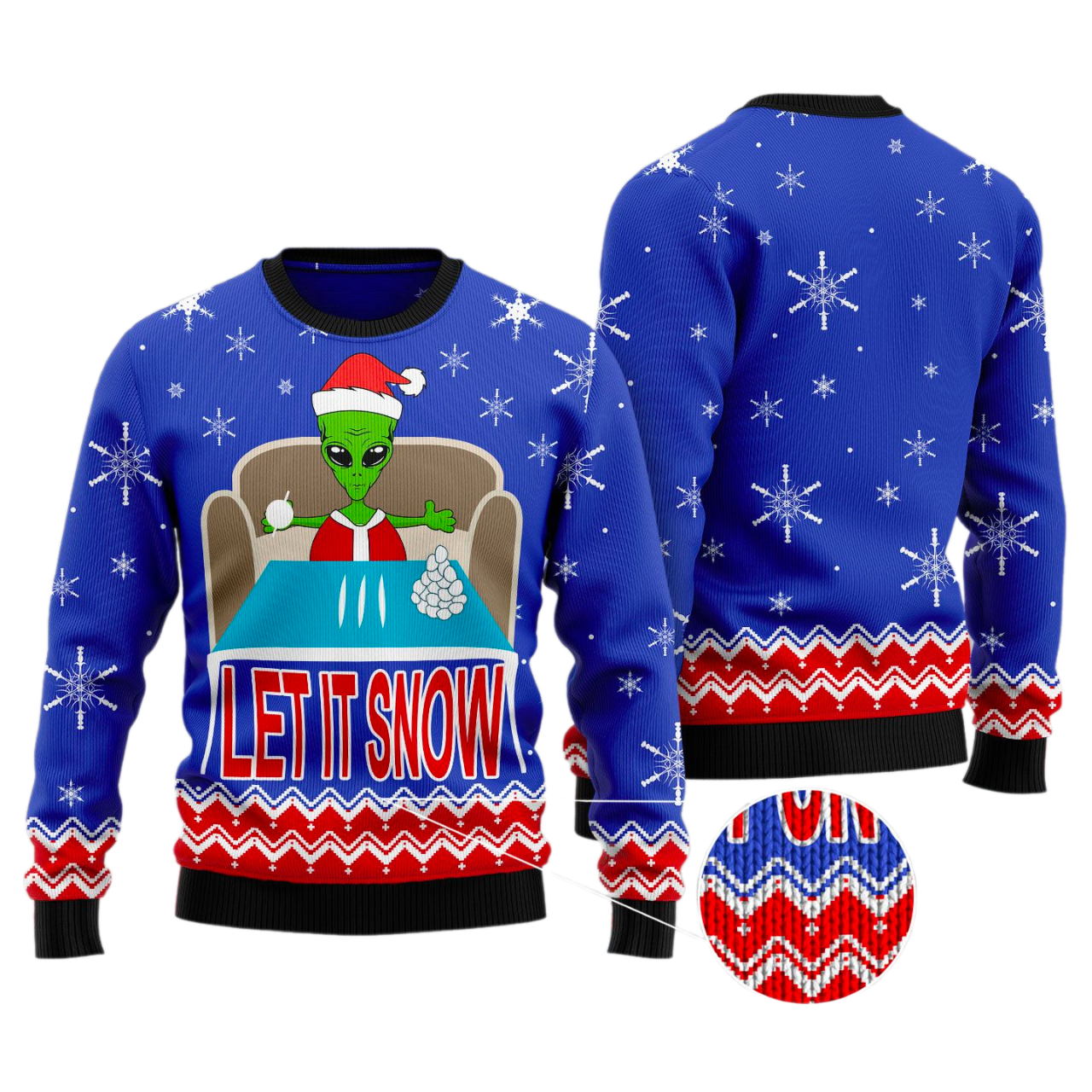 Let It Snow Ugly Christmas Sweater For Men & Women Christmas Gift Sweater US3112 - WeCustomit