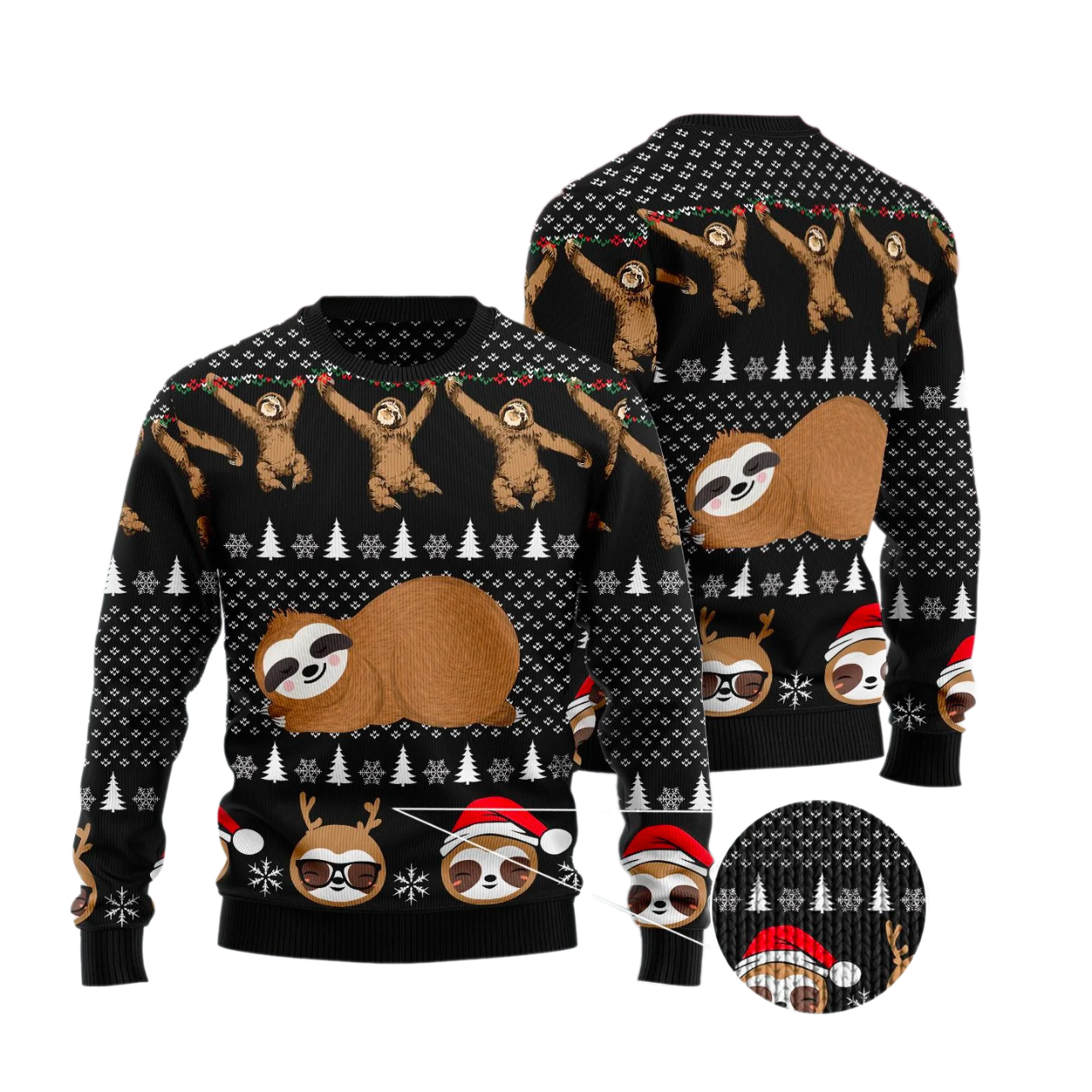 Crazy Sloth Ugly Christmas Sweater For Men & Women Christmas Gift Sweater US3121 - WeCustomit