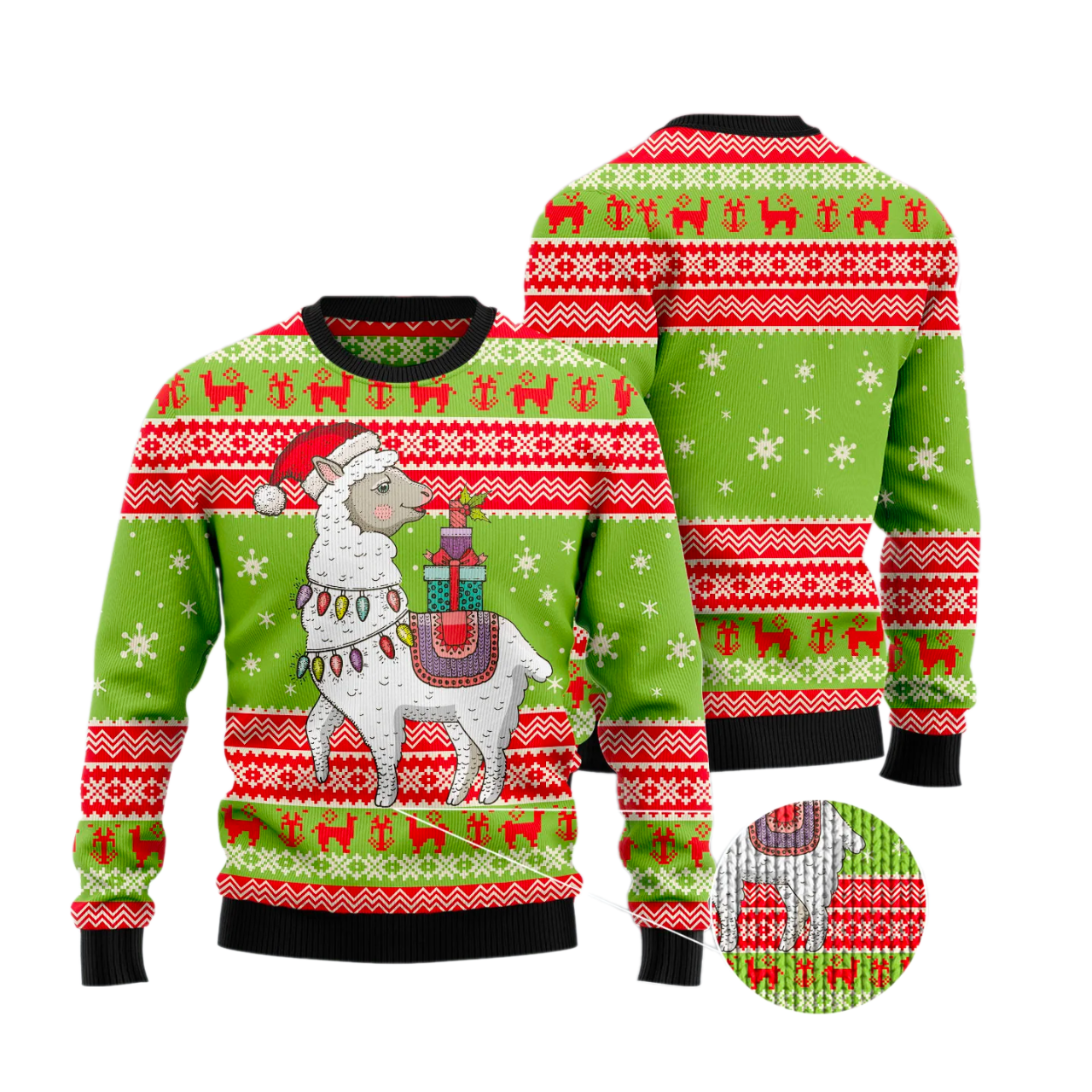 Love Llama Ugly Christmas Sweater For Men & Women Christmas Gift Sweater US3132 - WeCustomit