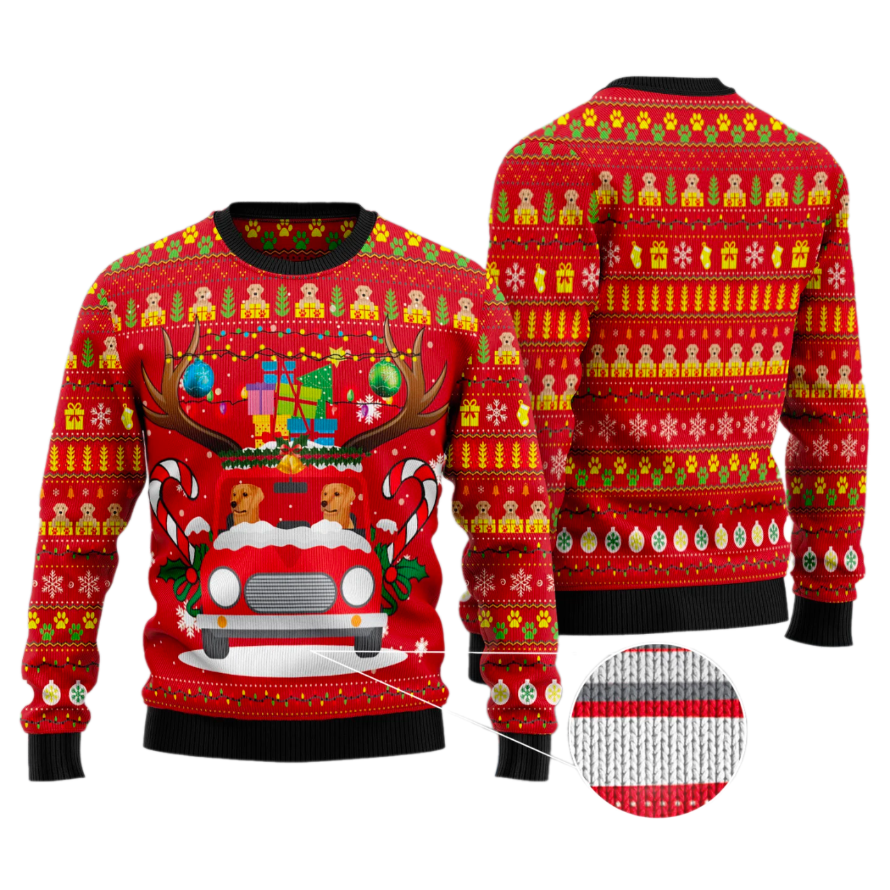 Labrador Retriever Ugly Christmas Sweater For Men & Women Christmas Gift Sweater US3146 - WeCustomit