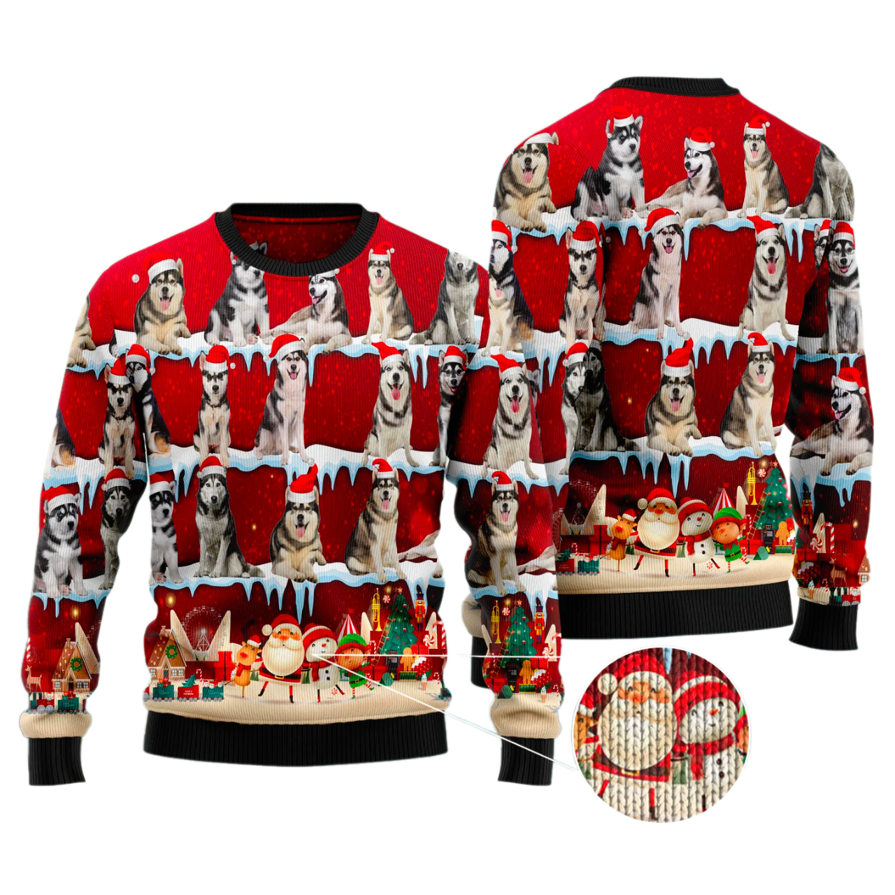 Cute Dogs Ugly Christmas Sweater For Men & Women Christmas Gift Sweater US3148 - WeCustomit