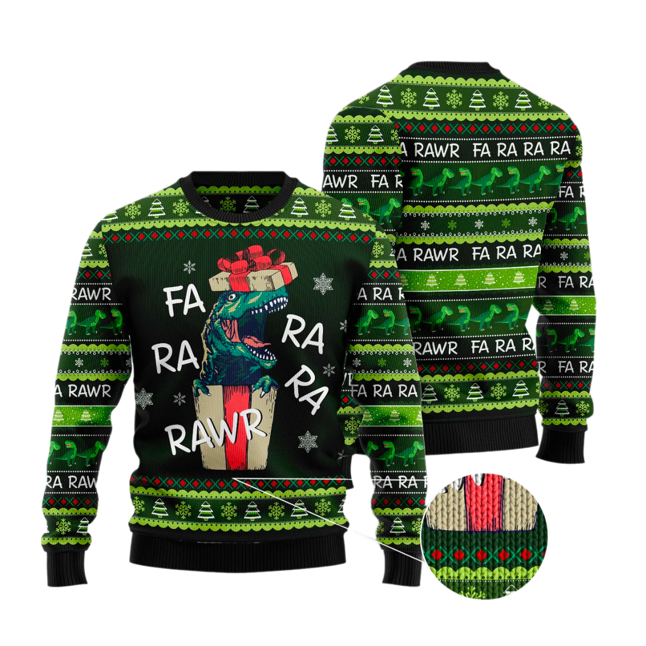 Dinosaur Gift Farararawr Ugly Christmas Sweater For Men & Women Christmas Gift Sweater US3348 - WeCustomit