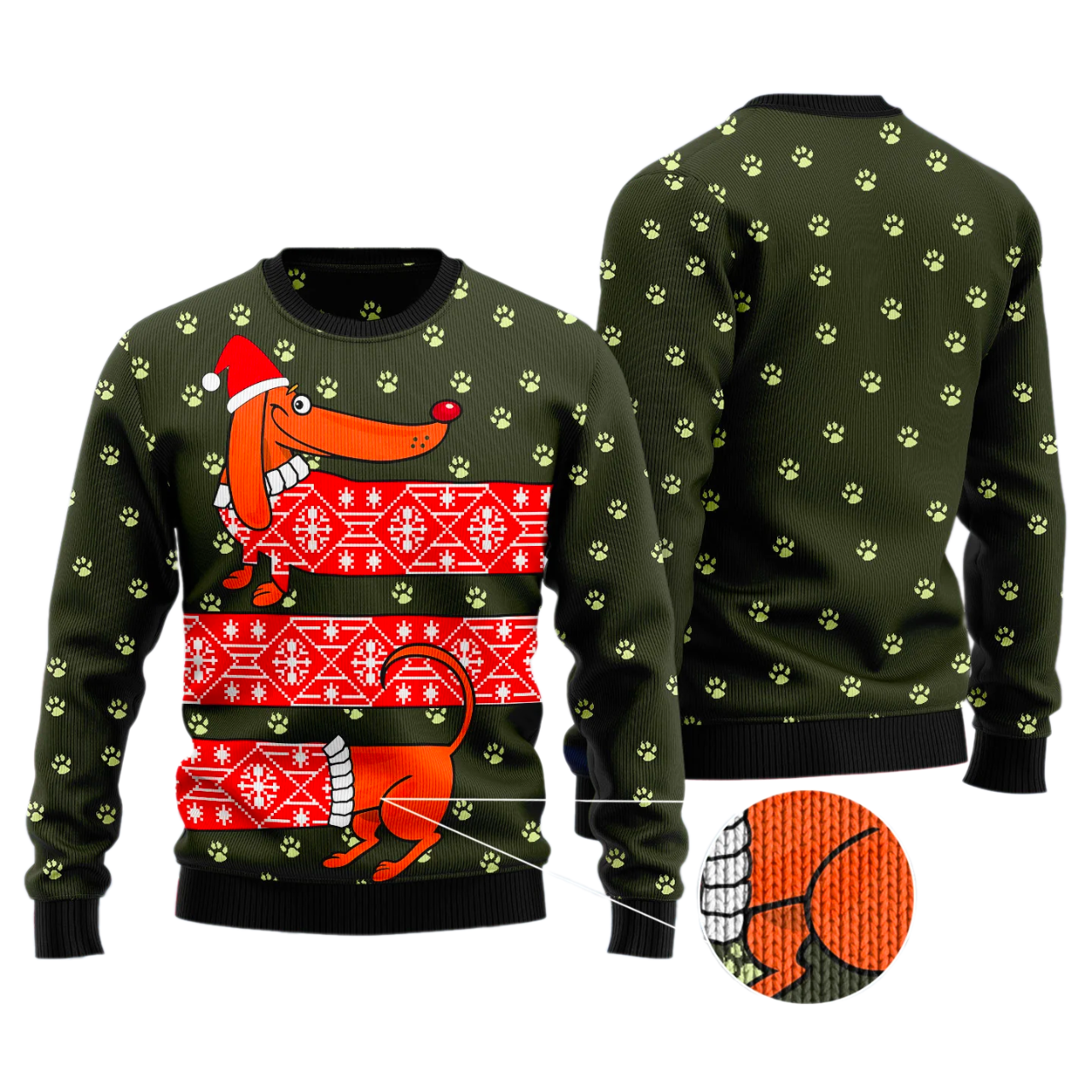 Dachshund Funny Christmas Ugly Christmas Sweater For Men & Women Christmas Gift Sweater US3354 - WeCustomit