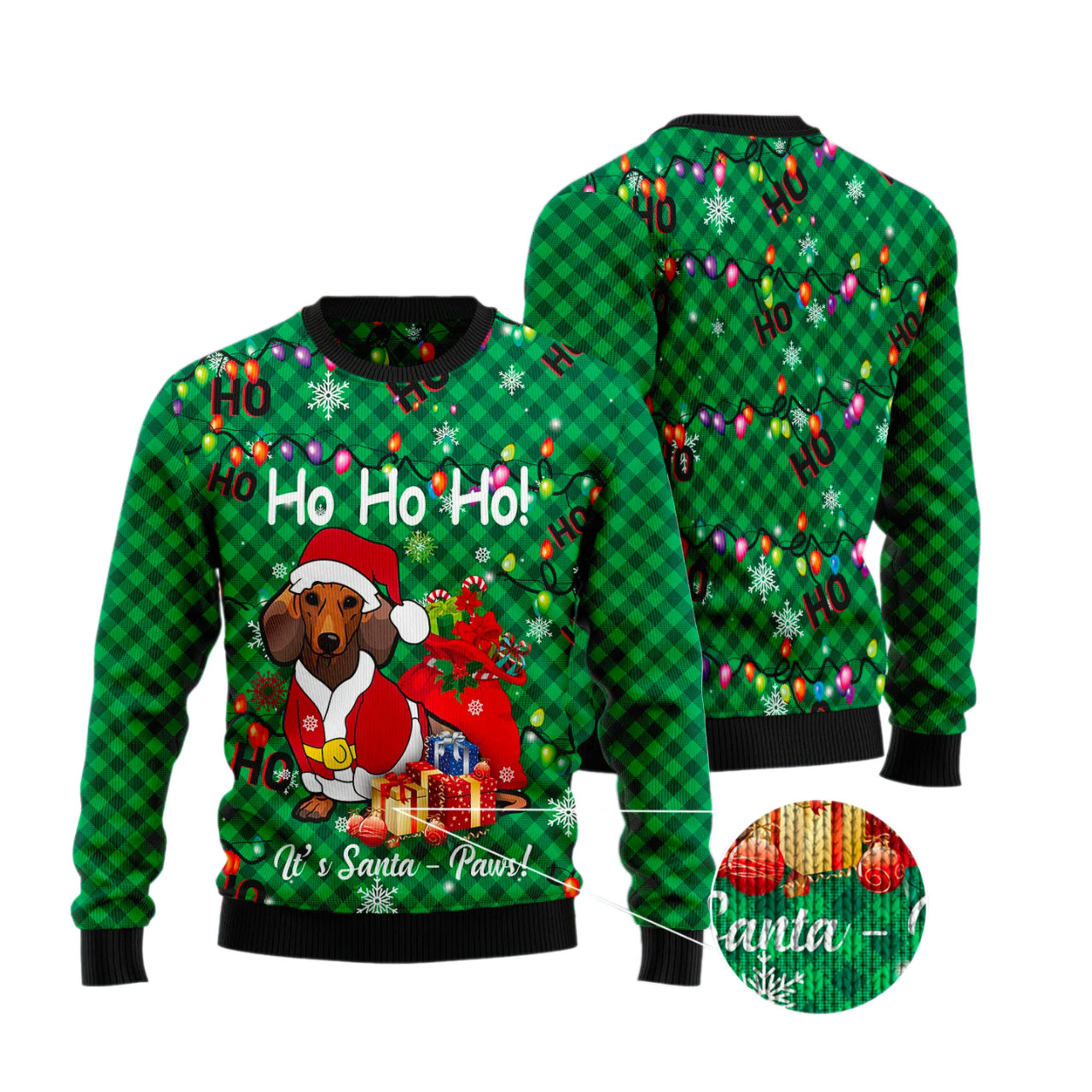 Dog Santa Paw Ugly Christmas Sweater For Men & Women Christmas Gift Sweater US3359 - WeCustomit