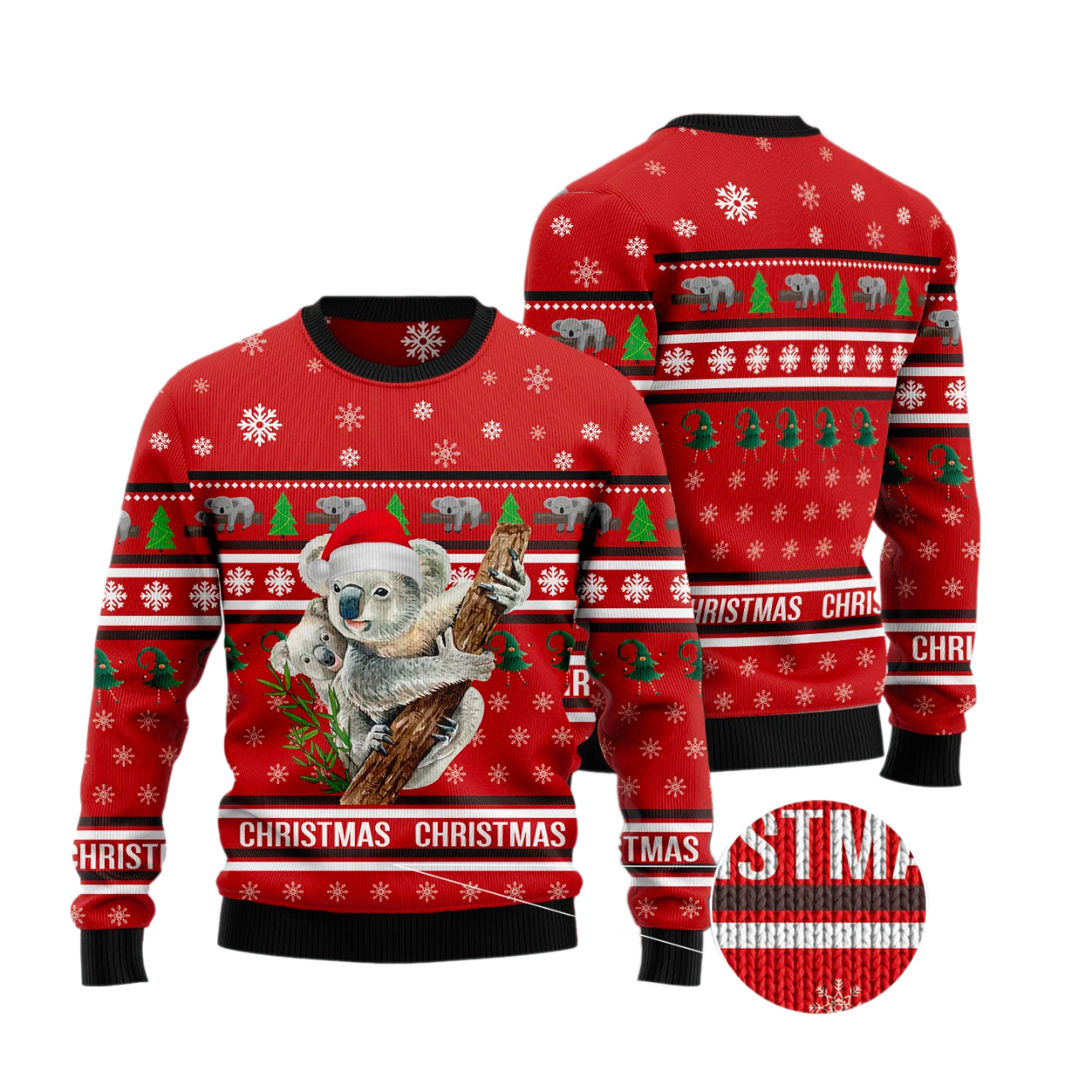 Merry Christmas Koala Ugly Christmas Sweater For Men & Women Christmas Gift Sweater US3360 - WeCustomit