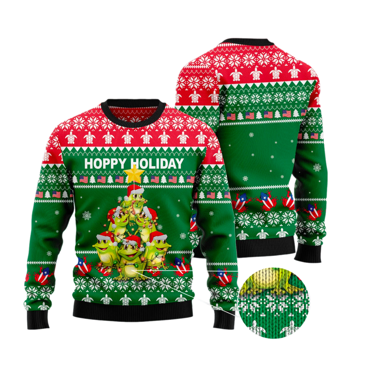 Frog Christmas Tree Christmas Ugly Christmas Sweater For Men & Women Christmas Gift Sweater US3361 - WeCustomit