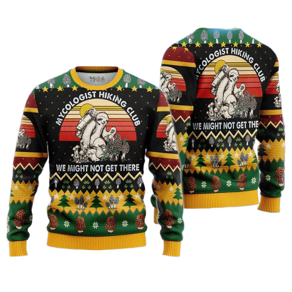 Sloth Mushrooms Ugly Christmas Sweater For Men & Women Christmas Gift Sweater US3299 - WeCustomit