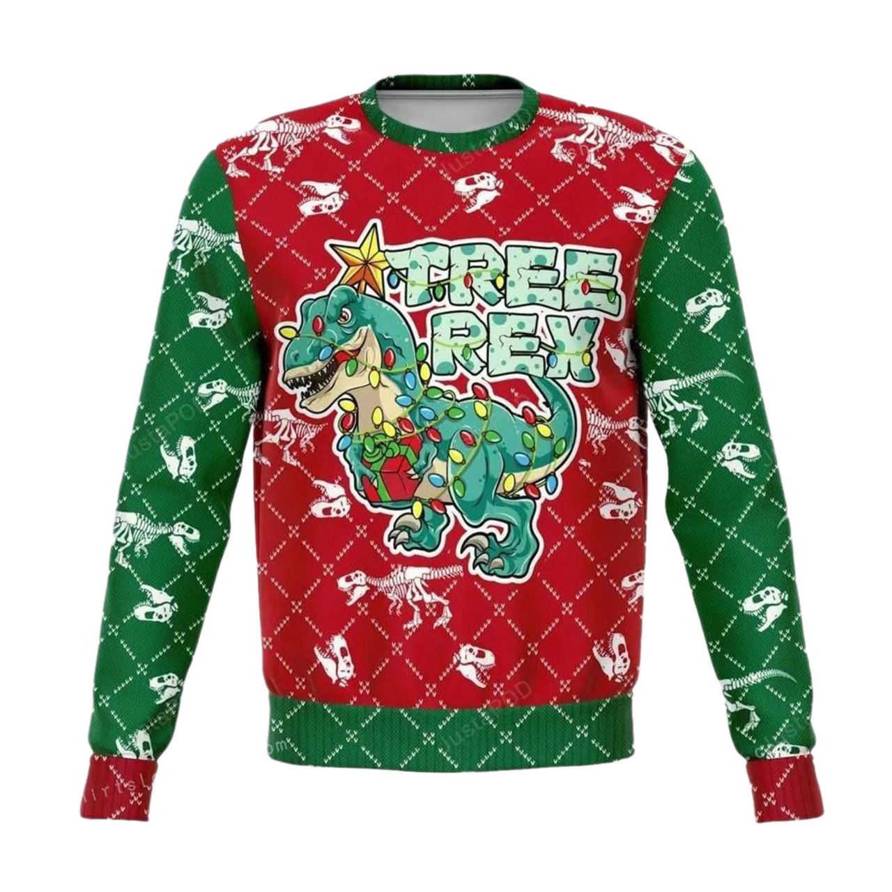 Tree Rex T-Rex Dinosaur Ugly Christmas Sweater For Men & Women Christmas Gift Sweater US3423 - WeCustomit