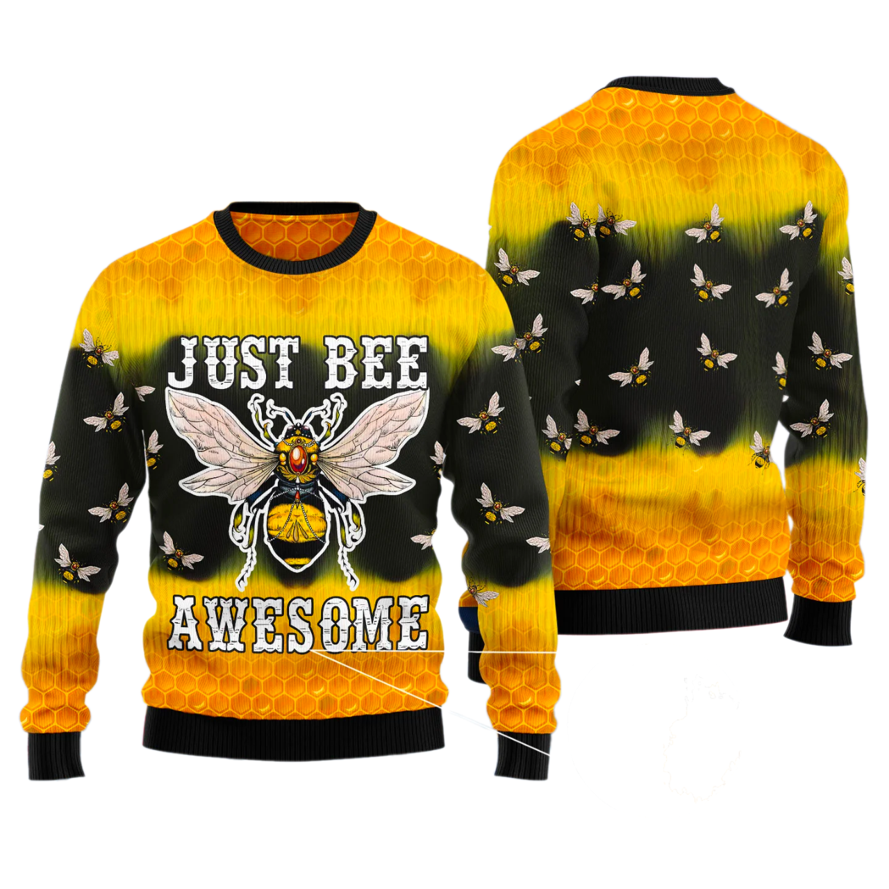 Bee Tie Dye Ugly Christmas Sweater For Men & Women Christmas Gift Sweater US3396 - WeCustomit