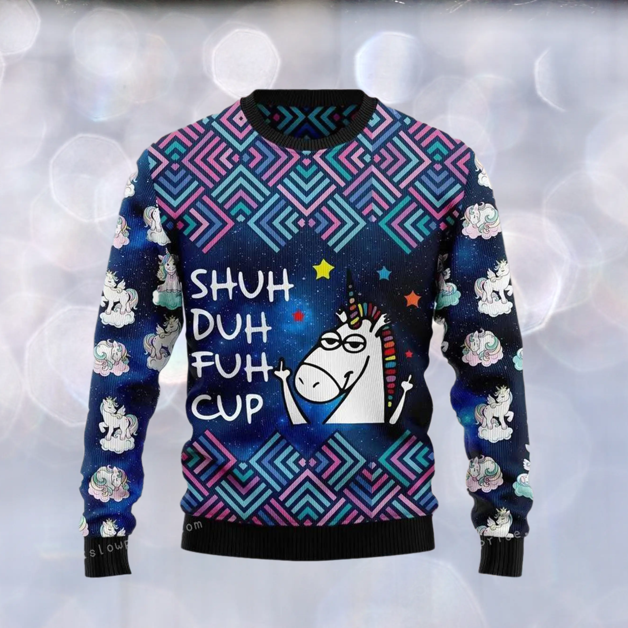 Unicorn Galaxy Cool Ugly Christmas Sweater For Men & Women Christmas Gift Sweater US3427 - WeCustomit