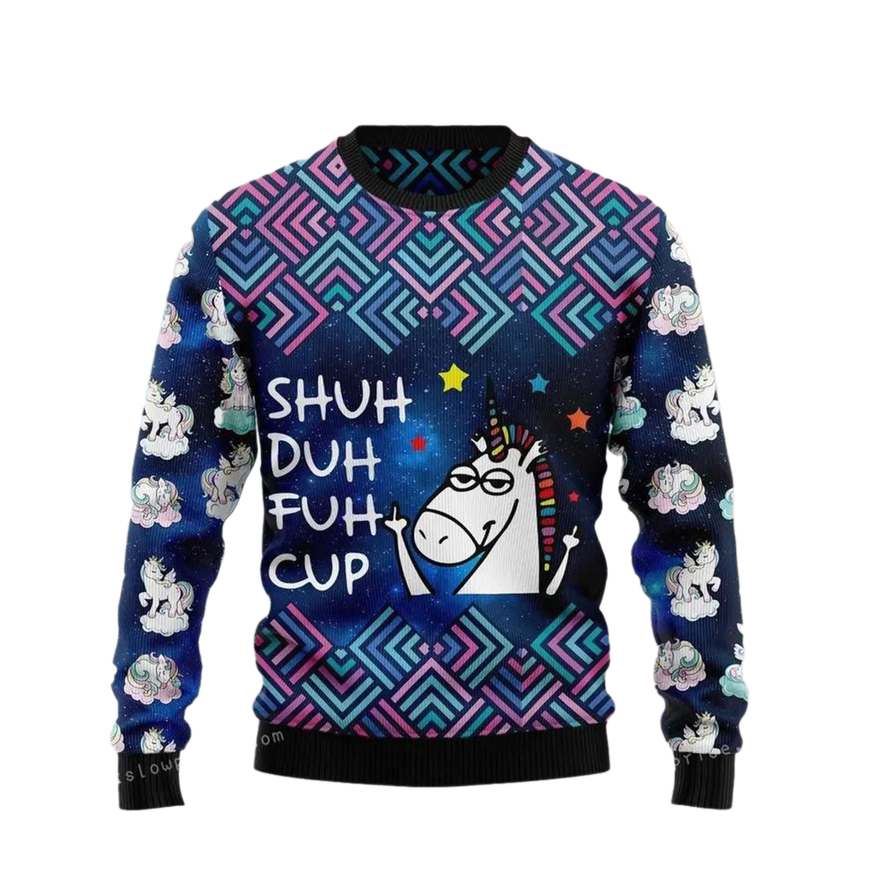 Unicorn Galaxy Cool Ugly Christmas Sweater For Men & Women Christmas Gift Sweater US3427 - WeCustomit