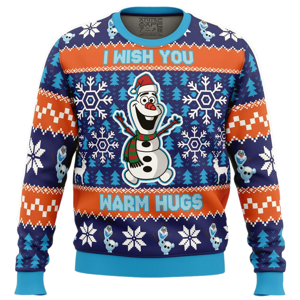 Warm Hugs Frozen Ugly Christmas Sweater For Men & Women Christmas Gift Sweater US3431 - WeCustomit