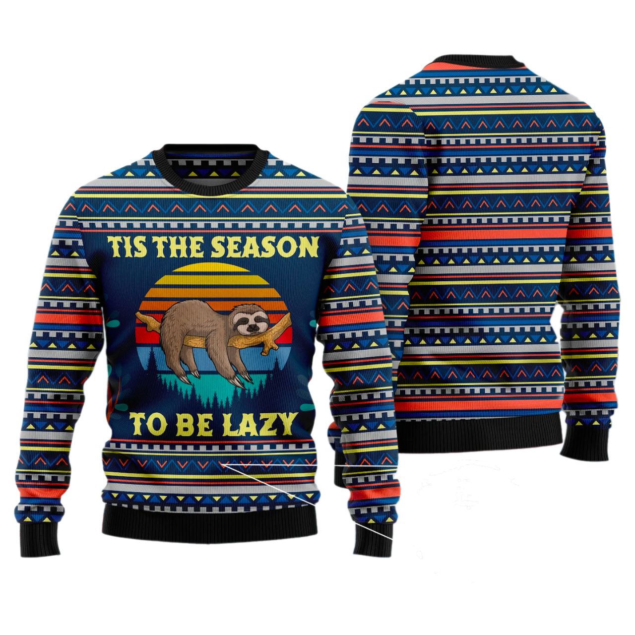 Sloth Tis the season Ugly Christmas Sweater For Men & Women Christmas Gift Sweater US3505 - WeCustomit