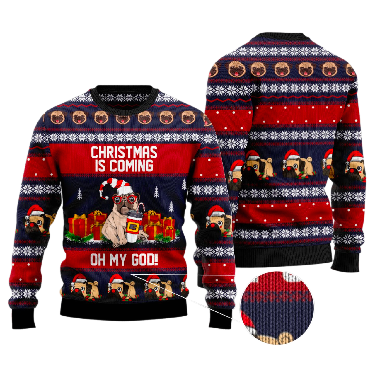 Christmas Is Coming Ugly Christmas Sweater For Men & Women Christmas Gift Sweater US3511 - WeCustomit