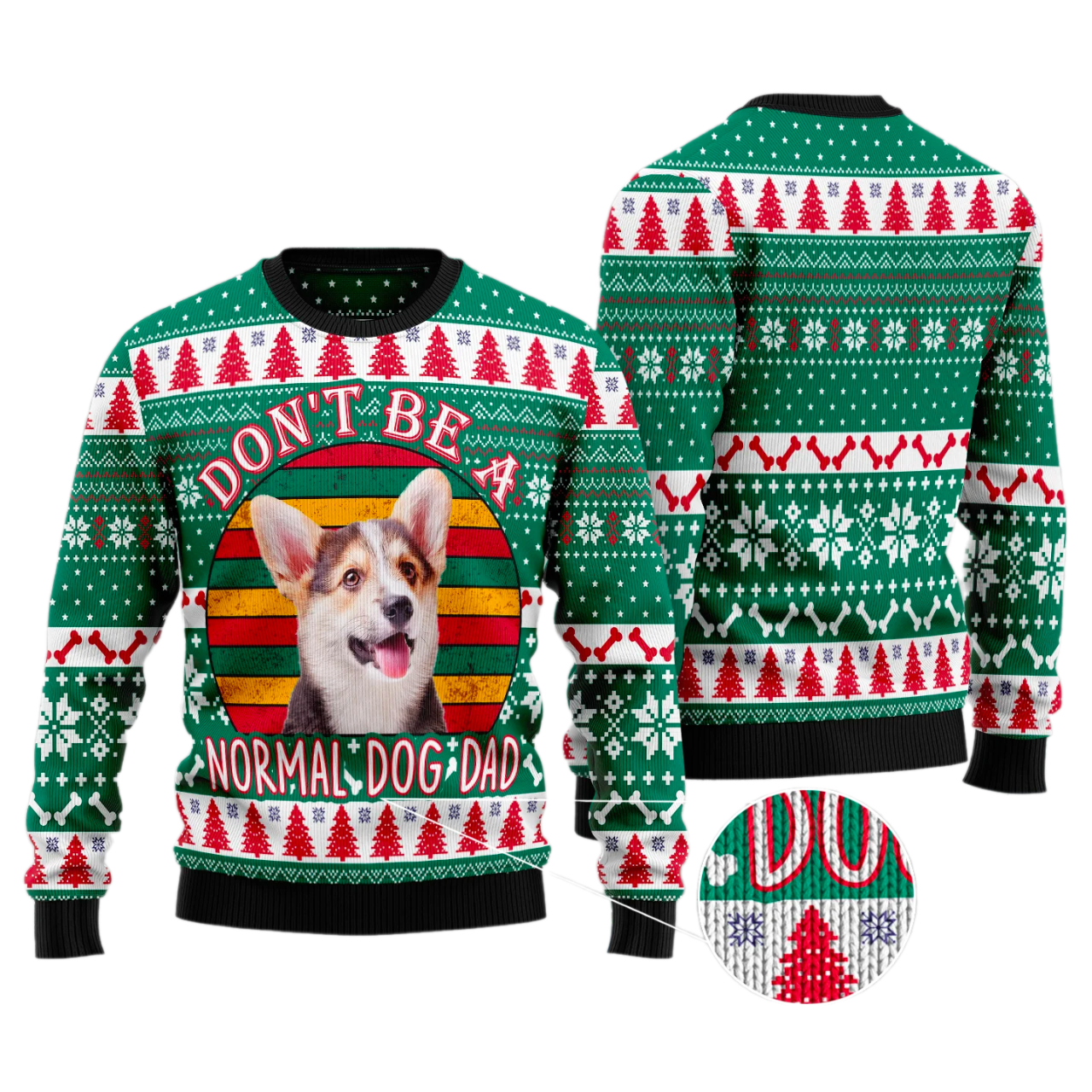 Welsh Corgi Dog Dad Ugly Christmas Sweater For Men & Women Christmas Gift Sweater US3580 - WeCustomit