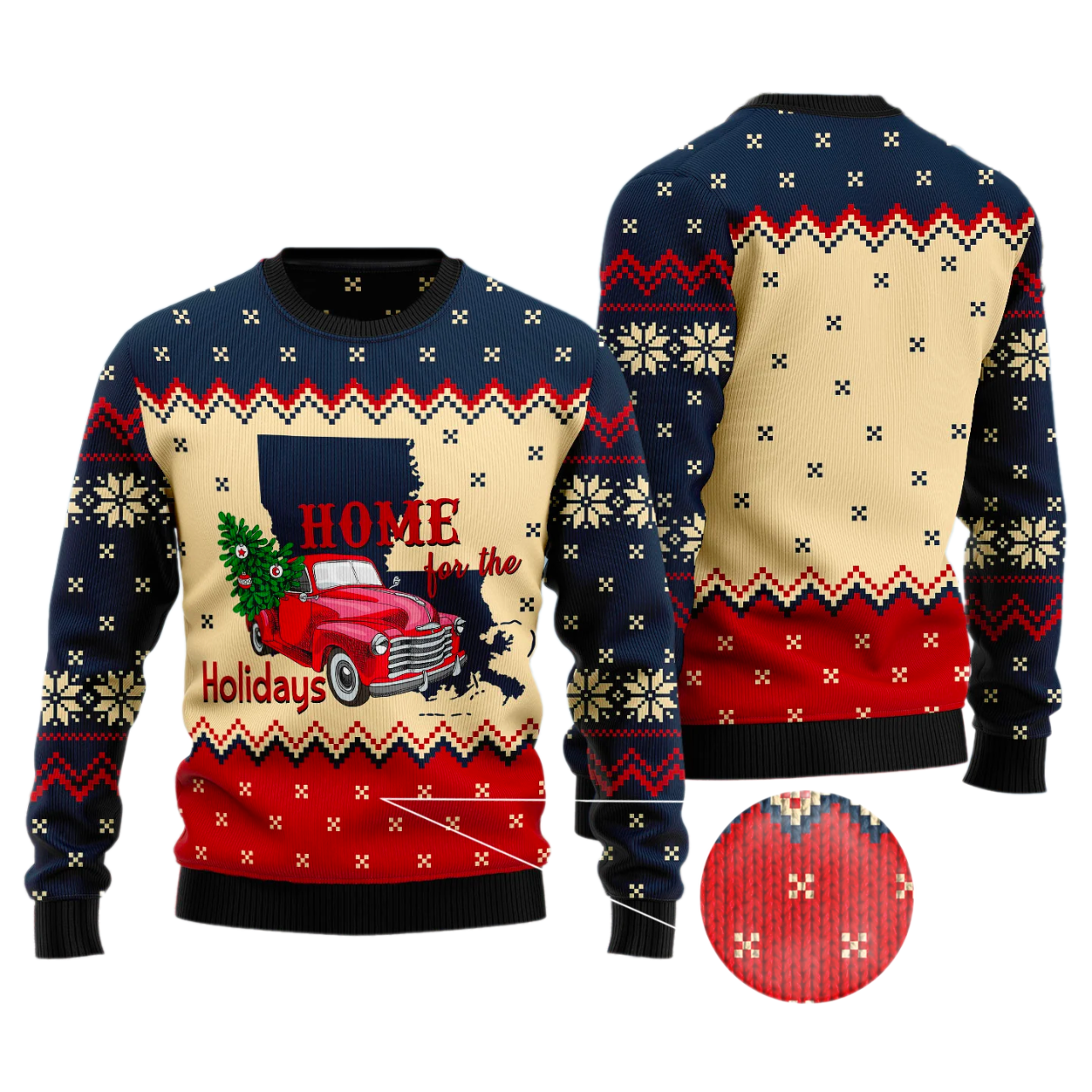 Home For The Holidays Ugly Christmas Sweater For Men & Women Christmas Gift Sweater US3595 - WeCustomit