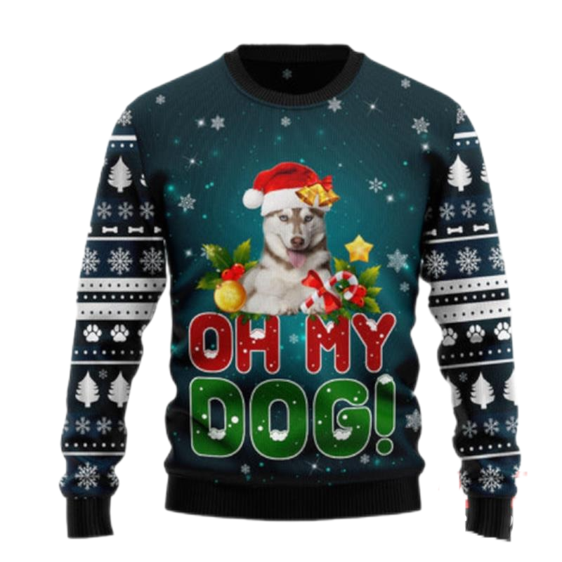 Oh My Dog Ugly Christmas Sweater For Men & Women Christmas Gift Sweater US3441 - WeCustomit