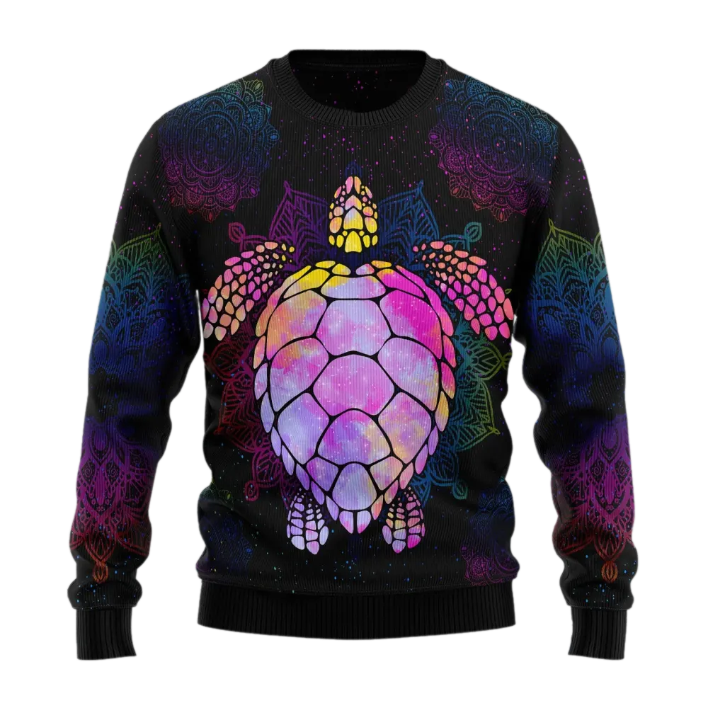 Turtle Purple Ugly Christmas Sweater For Men & Women Christmas Gift Sweater US3449 - WeCustomit