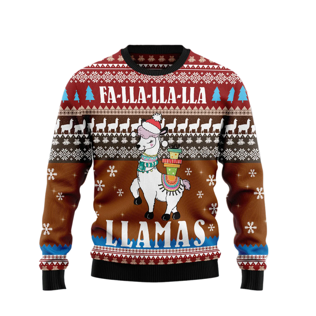 Fa Lla Lla Llamas Ugly Christmas Sweater For Men & Women Christmas Gift Sweater US3613 - WeCustomit