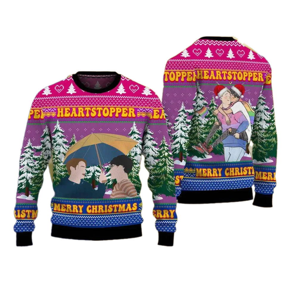 Nick And Charlie Heartstopper Ugly Christmas Sweater For Men & Women Christmas Gift Sweater BH713 - WeCustomit