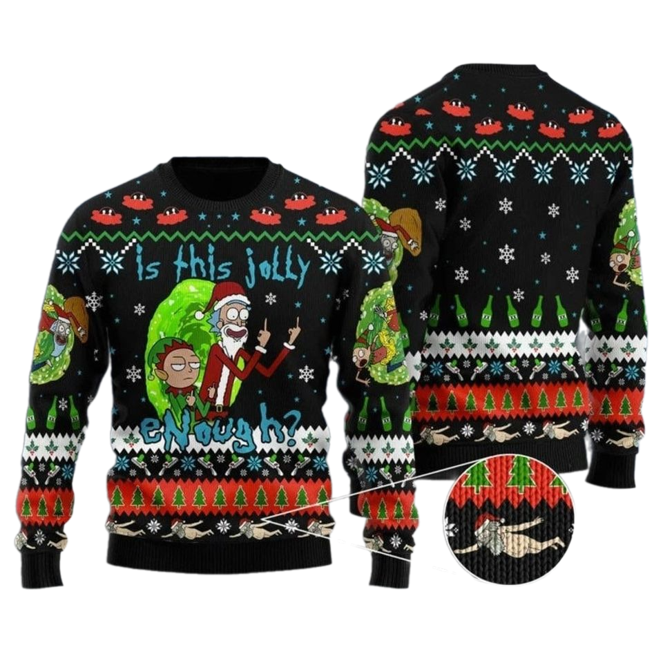 Rick And Rickandmorty Ugly Christmas Sweater For Men & Women Christmas Gift Sweater PT1193 - WeCustomit