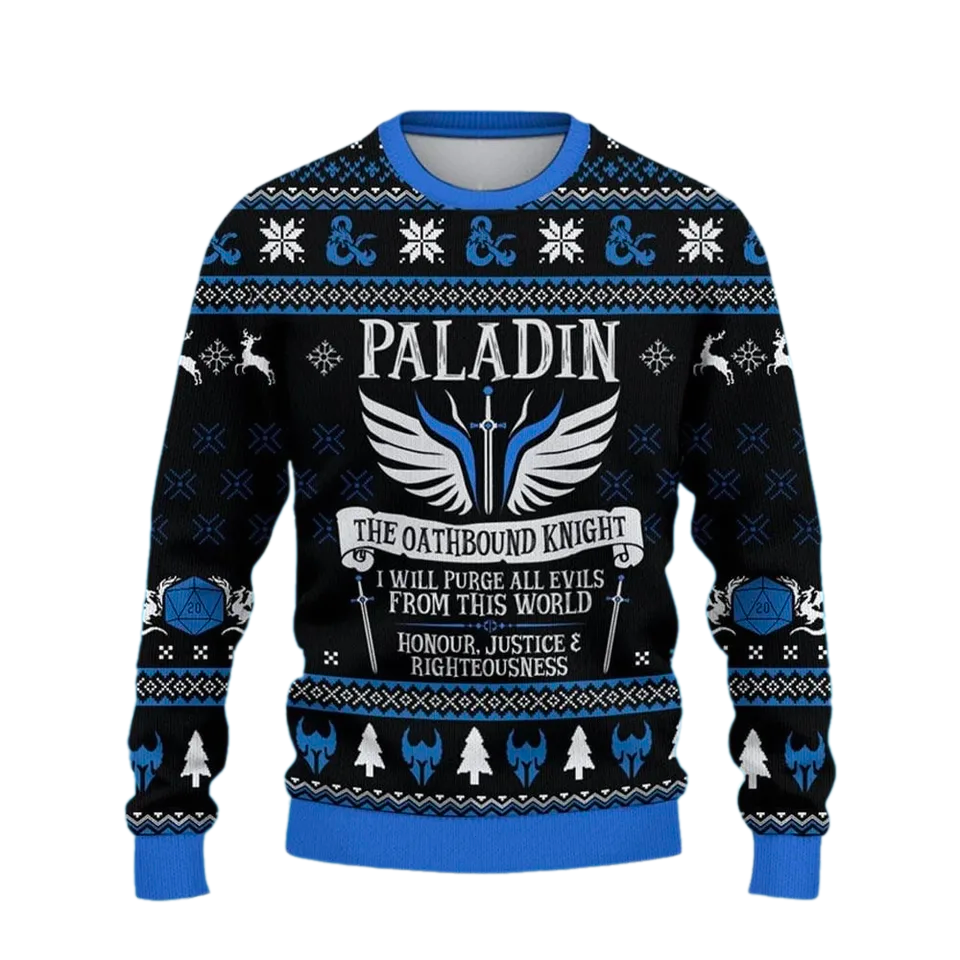 Paladin Ugly Christmas Sweater For Men & Women Christmas Gift Sweater PT1440 - WeCustomit