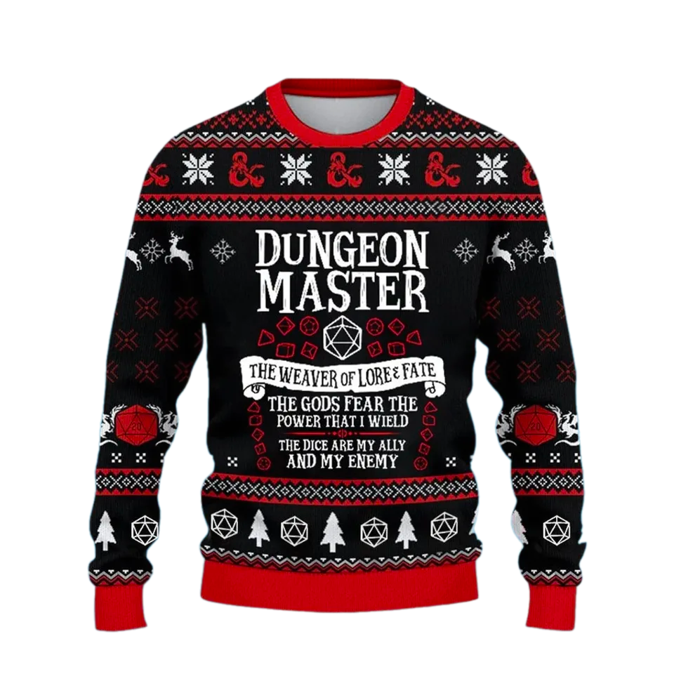 Dungeons & Dragons Ugly Christmas Sweater For Men & Women Christmas Gift Sweater PT1442 - WeCustomit