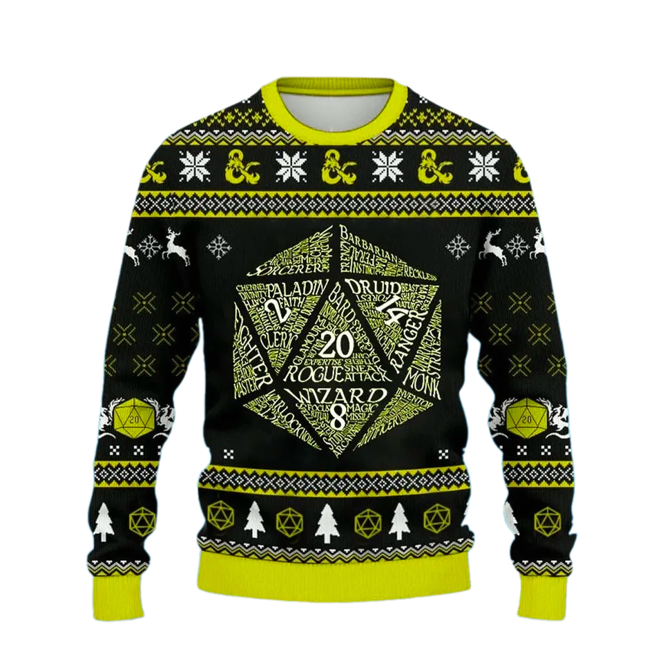 Dungeons and Dragons Ugly Christmas Sweater For Men & Women Christmas Gift Sweater PT1450 - WeCustomit