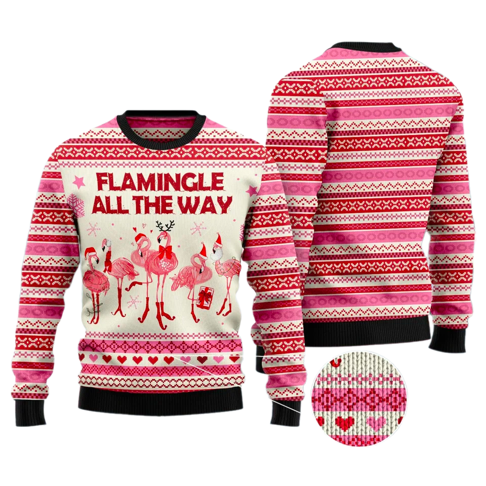 Flamingle All The Ways Ugly Christmas Sweater For Men & Women Christmas Gift Sweater PT1469 - WeCustomit