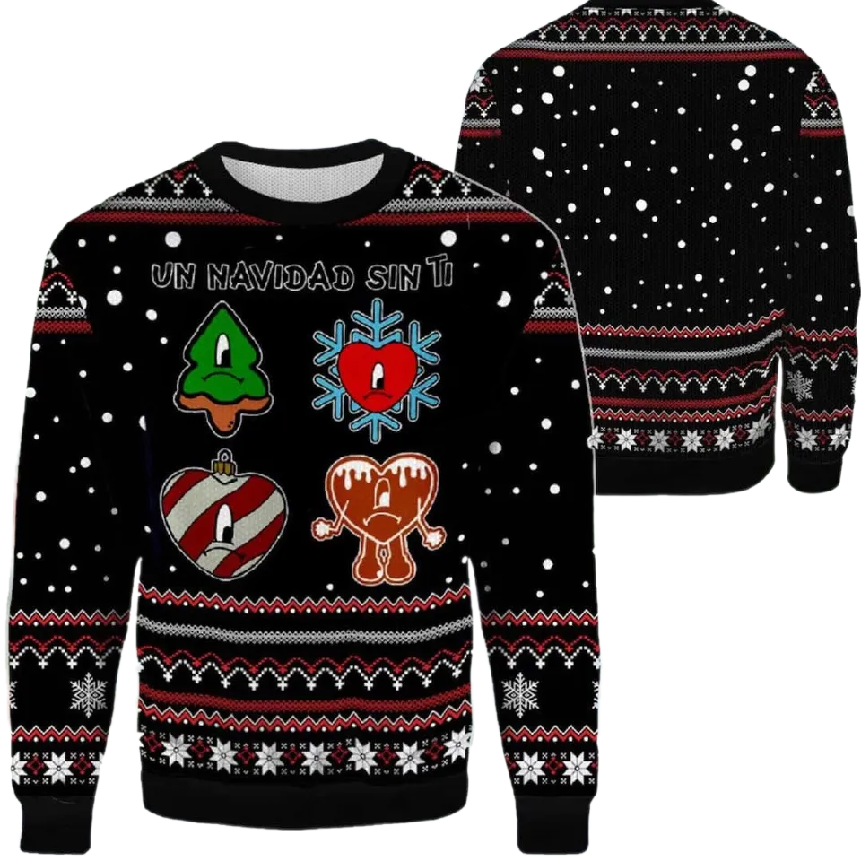 Bad Bunny Ugly Christmas Sweater For Men & Women Christmas Gift Sweater BH990 - WeCustomit