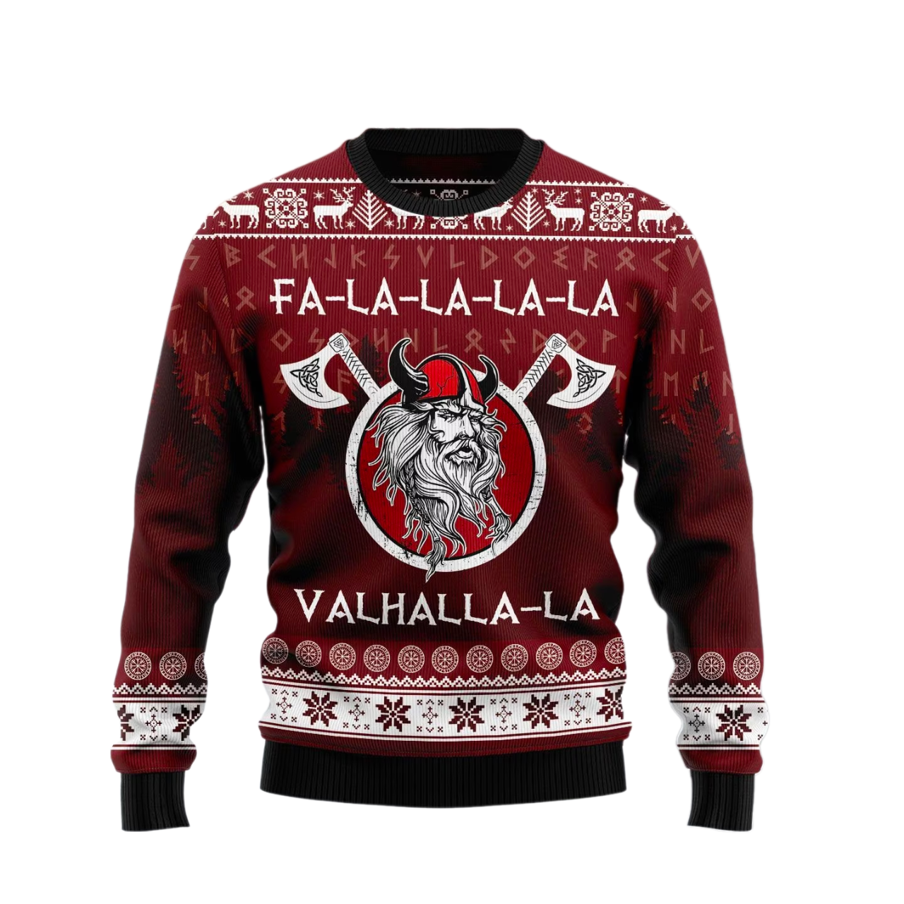 Valhalla la Viking Ugly Christmas Sweater For Men & Women Christmas Gift Sweater PT1509 - WeCustomit