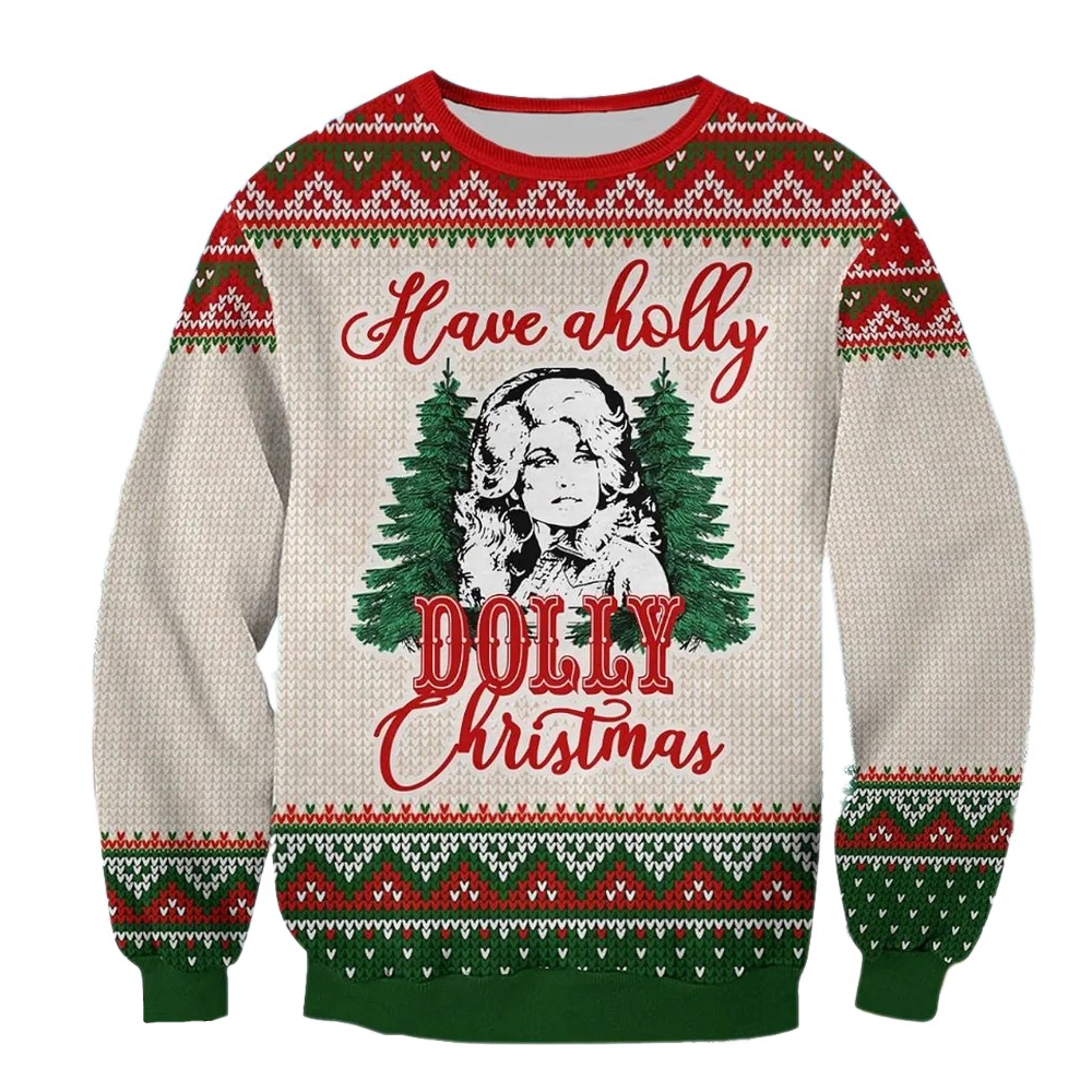 Have A Holly Dolly Ugly Christmas Sweater For Men & Women Christmas Gift Sweater BH1047 - WeCustomit