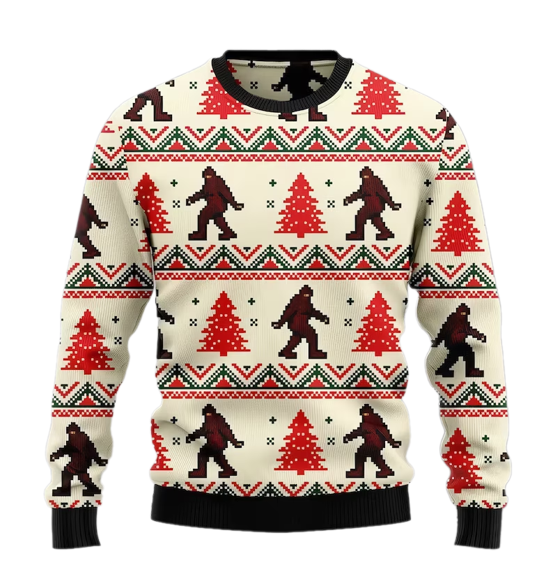 Funny BigFoot Ugly Christmas Sweater For Men & Women Christmas Gift Sweater US3756 - WeCustomit