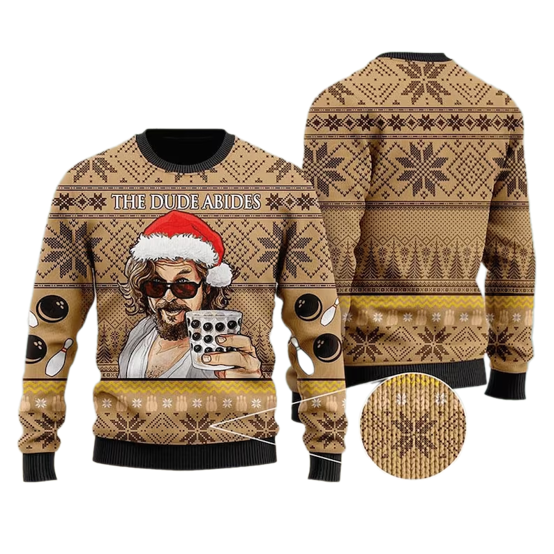 The Bi.g Leb0wski Ugly Christmas Sweater For Men & Women Christmas Gift Sweater US3766 - WeCustomit