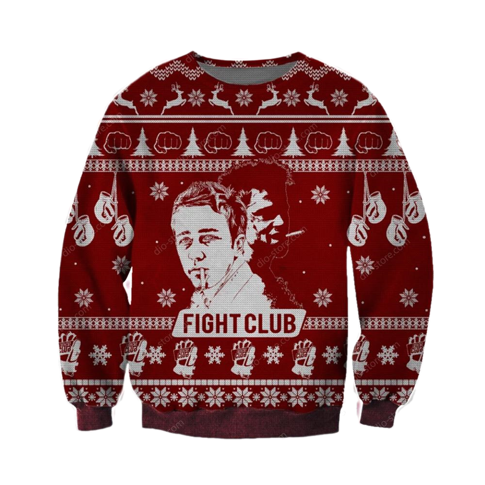 Fight Club Ugly Christmas Sweater For Men & Women Christmas Gift Sweater CEE029 - WeCustomit