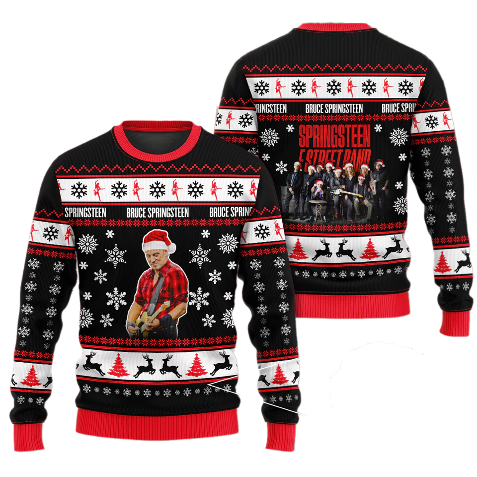 Bru.ce Spring.steen E Street Band Ugly Christmas Sweater For Men & Women Christmas Gift Sweater PT1027 - WeCustomit
