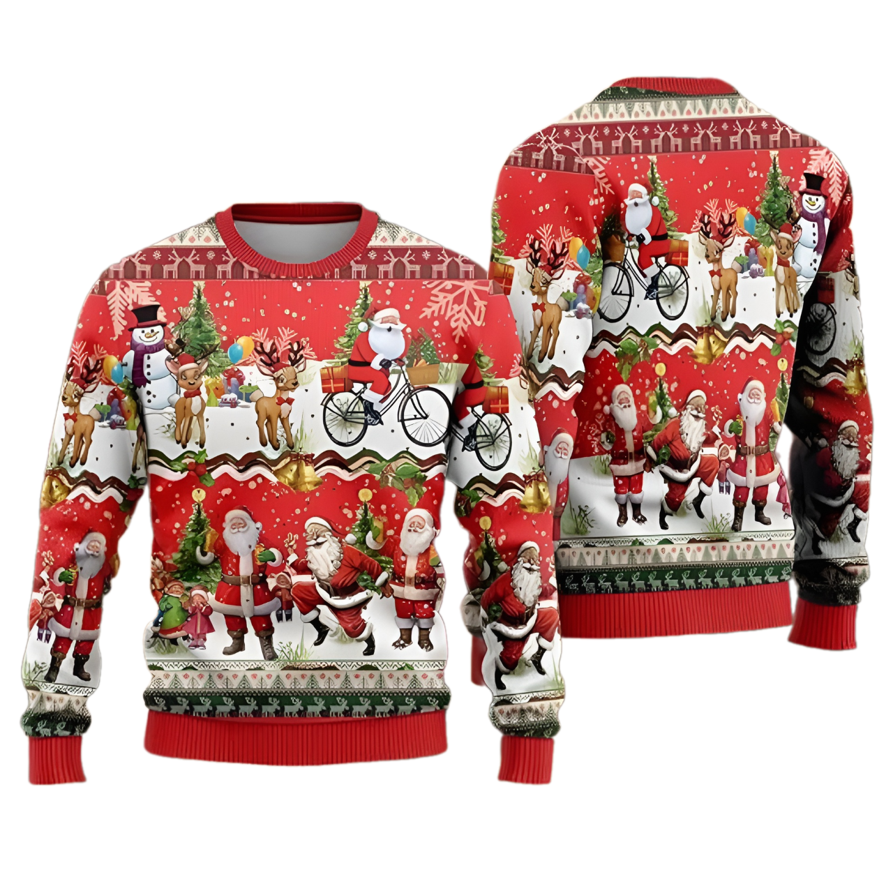 Santa Claus Lovers Ugly Christmas Sweater For Men & Women Christmas Gift Sweater US3810 - WeCustomit