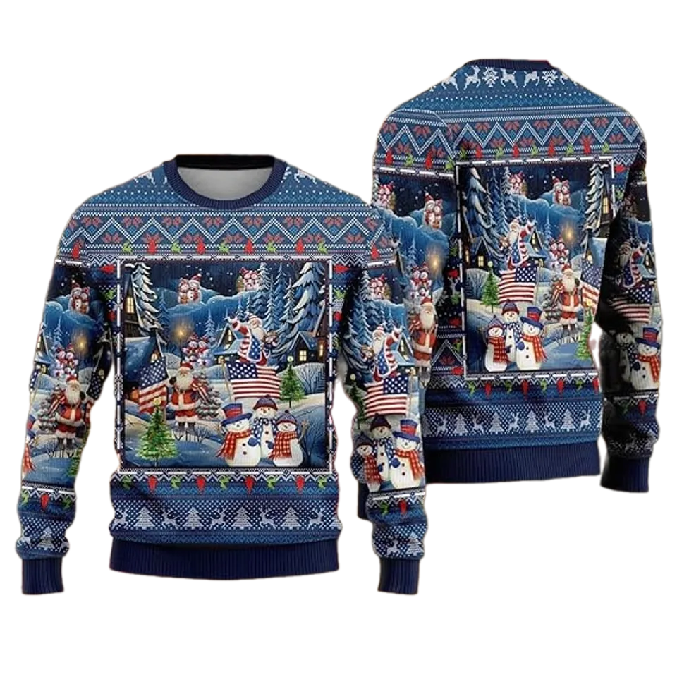 Christmas On American Ugly Christmas Sweater For Men & Women Christmas Gift Sweater US3826 - WeCustomit