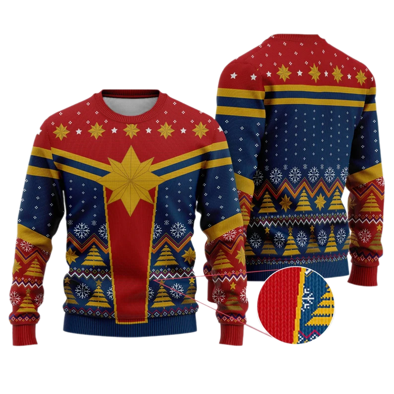 Captain Mar.vel Aven.gers Ugly Christmas Sweater For Men & Women Christmas Gift Sweater US3848 - WeCustomit