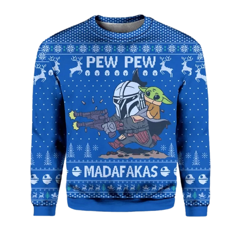 The Mandalorian Baby Yoda Ugly Christmas Sweater For Men & Women Christmas Gift Sweater US3872 - WeCustomit