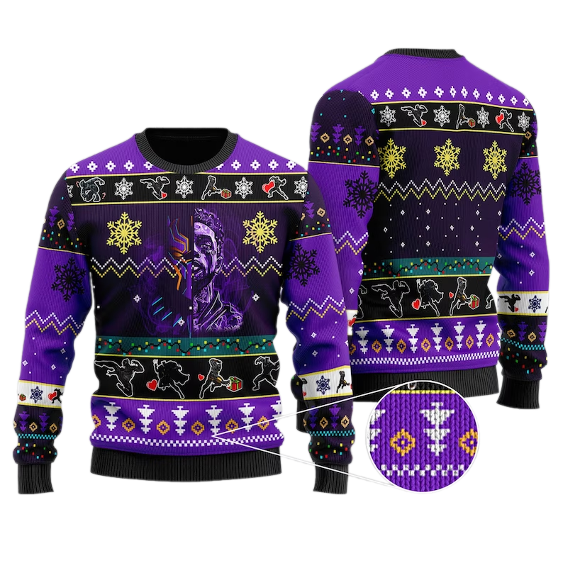 Black Panther Wakanda Forever Ugly Christmas Sweater For Men & Women Christmas Gift Sweater US3883 - WeCustomit