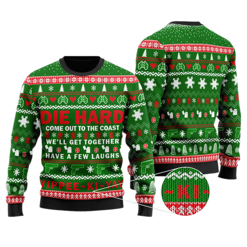 Die Hard Ugly Christmas Sweater For Men & Women Christmas Gift Sweater US3895 - WeCustomit