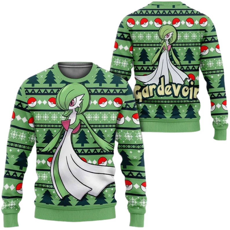 Anime Gardevoir PKM Ugly Christmas Sweater For Men & Women Christmas Gift Sweater US3926 - WeCustomit