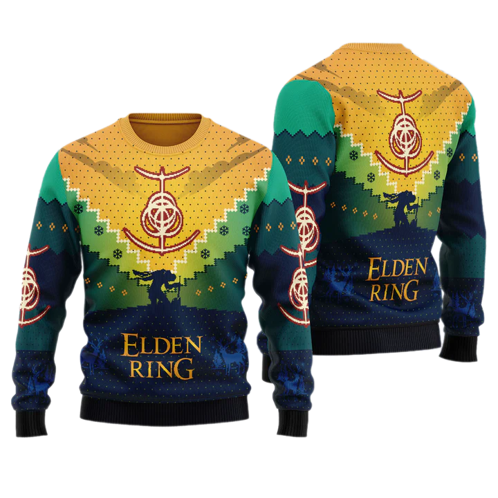 Elden Ring Unisex Ugly Christmas Sweater For Men & Women Christmas Gift Sweater US3967 - WeCustomit