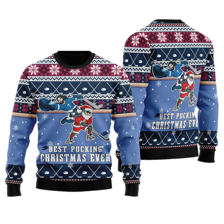 Best Pucking Christmas Ever Jesus And Santa Claus Unisex Ugly Christmas Sweater For Men & Women Christmas Gift Sweater US3979 - WeCustomit