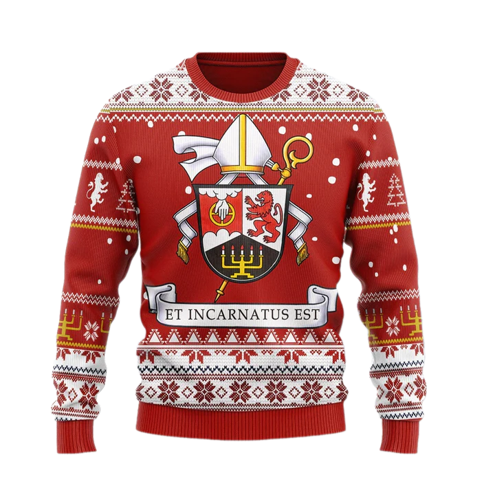 Saint Benedict Unisex Ugly Christmas Sweater For Men & Women Christmas Gift Sweater US3983 - WeCustomit