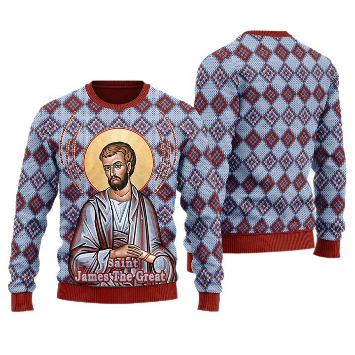 James the Great Unisex Ugly Christmas Sweater For Men & Women Christmas Gift Sweater US3991 - WeCustomit